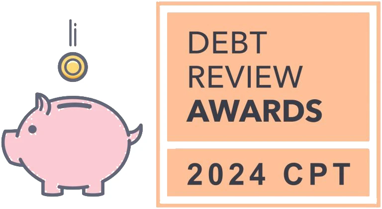 Debt Review Awards finalist recognition badge for Debt Solutions 4U